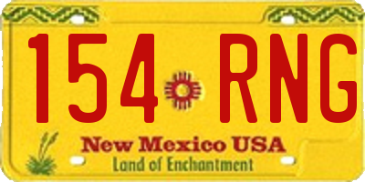 NM license plate 154RNG