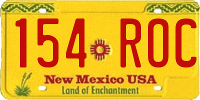 NM license plate 154ROC