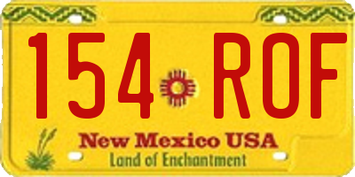 NM license plate 154ROF