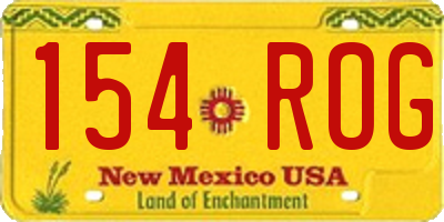NM license plate 154ROG