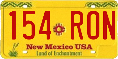 NM license plate 154RON