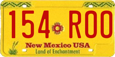 NM license plate 154ROO