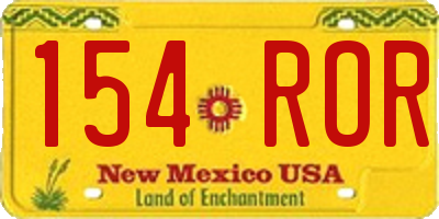 NM license plate 154ROR