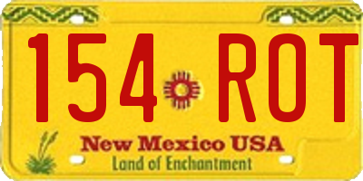NM license plate 154ROT