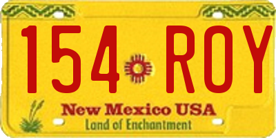 NM license plate 154ROY