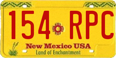 NM license plate 154RPC