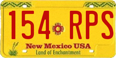 NM license plate 154RPS