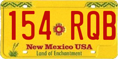 NM license plate 154RQB
