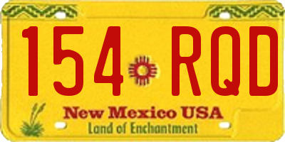 NM license plate 154RQD