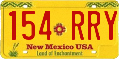 NM license plate 154RRY