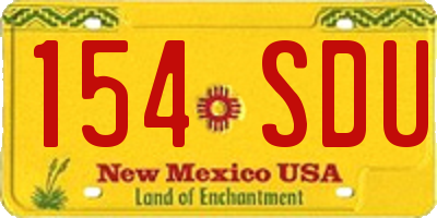 NM license plate 154SDU