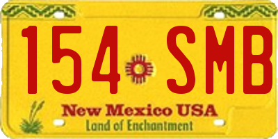NM license plate 154SMB