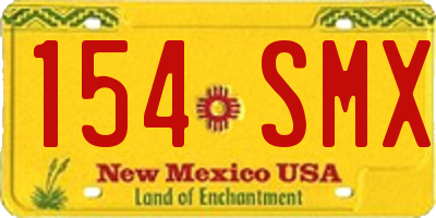 NM license plate 154SMX