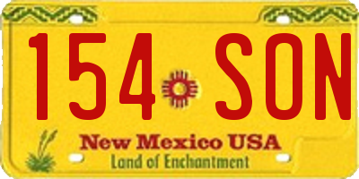NM license plate 154SON