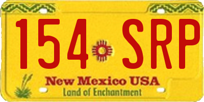 NM license plate 154SRP