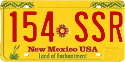NM license plate 154SSR