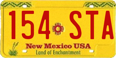 NM license plate 154STA