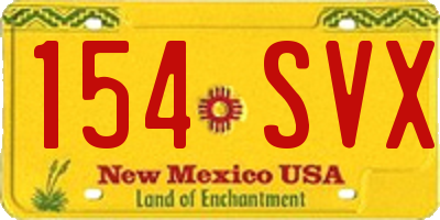 NM license plate 154SVX