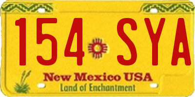 NM license plate 154SYA