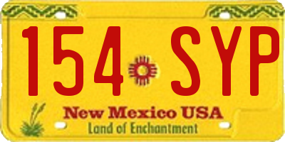 NM license plate 154SYP
