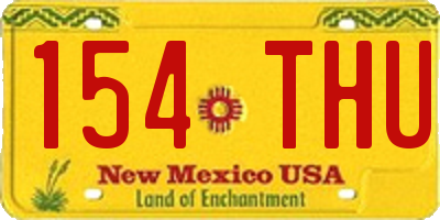 NM license plate 154THU
