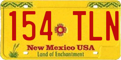 NM license plate 154TLN