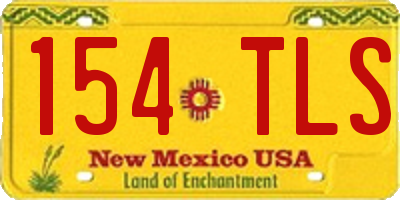 NM license plate 154TLS