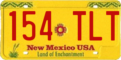 NM license plate 154TLT