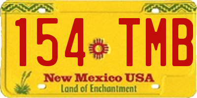 NM license plate 154TMB
