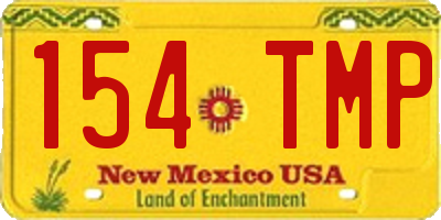 NM license plate 154TMP