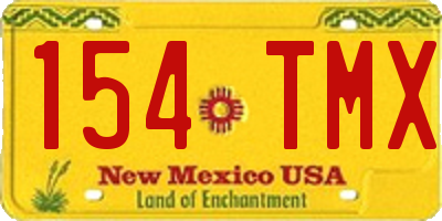 NM license plate 154TMX