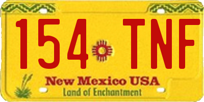 NM license plate 154TNF