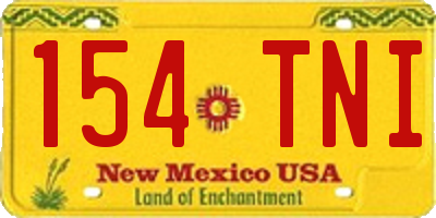 NM license plate 154TNI
