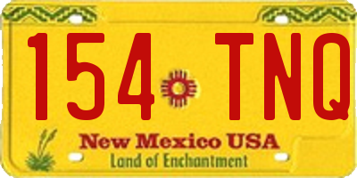 NM license plate 154TNQ