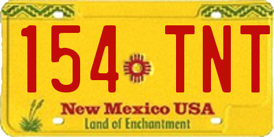 NM license plate 154TNT