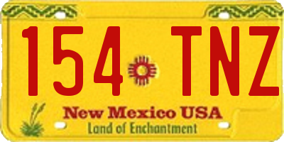 NM license plate 154TNZ