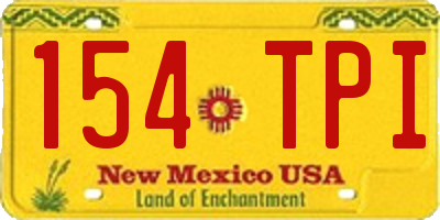 NM license plate 154TPI
