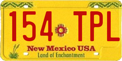 NM license plate 154TPL