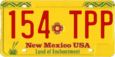 NM license plate 154TPP