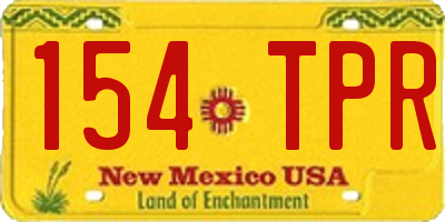 NM license plate 154TPR