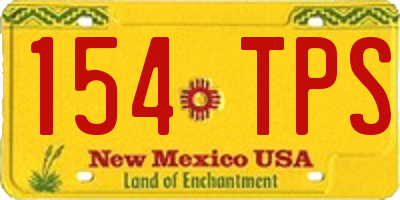 NM license plate 154TPS