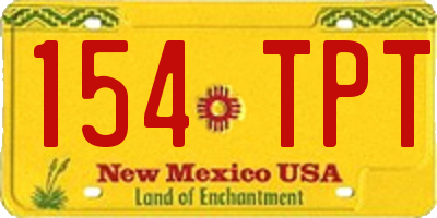 NM license plate 154TPT