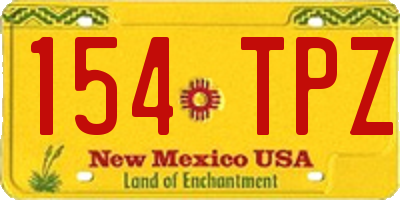 NM license plate 154TPZ