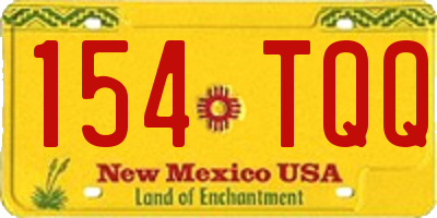 NM license plate 154TQQ