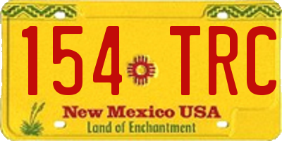NM license plate 154TRC