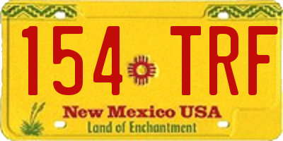 NM license plate 154TRF
