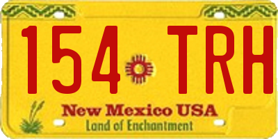 NM license plate 154TRH
