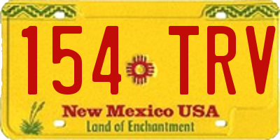 NM license plate 154TRV