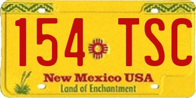 NM license plate 154TSC