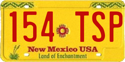 NM license plate 154TSP